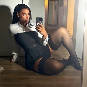 Black & White Corset Shirt romper dress